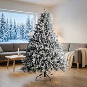 Brad Artificial Crystal White 240 cm, Efect de Zăpadă Proaspătă