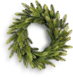 Coroniță Artificială Decorativă - Barocco Green 40 cm, 100% Ace 3D PE, Aspect Verde Natural
