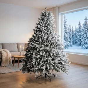 Brad Artificial Crystal White 200 cm, Efect de Zăpadă Proaspătă